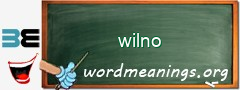 WordMeaning blackboard for wilno